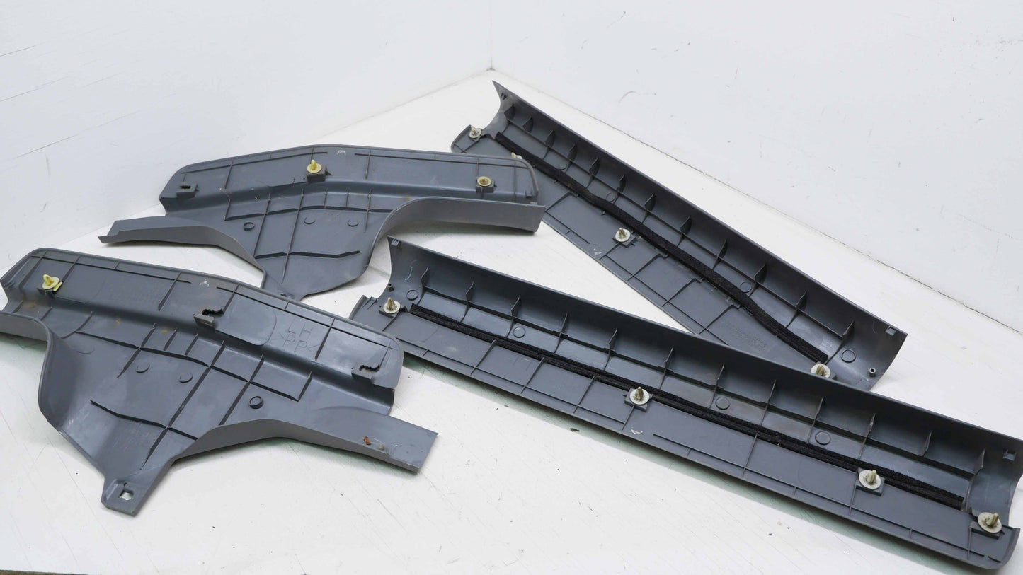 Front and Rear Door Scuff Plates Grey - Fits Mitsubishi Lancer CS-ES Sedan 2002-2007