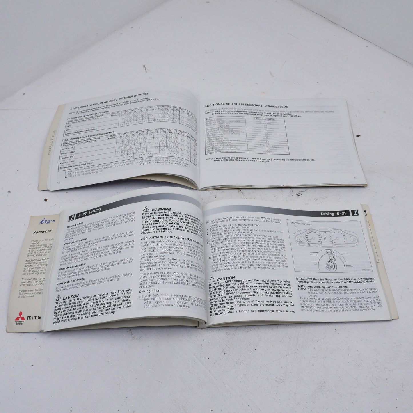 Owners Manual and Service Book - Fits Mitsubishi Magna ES TL-TW 2003-2005