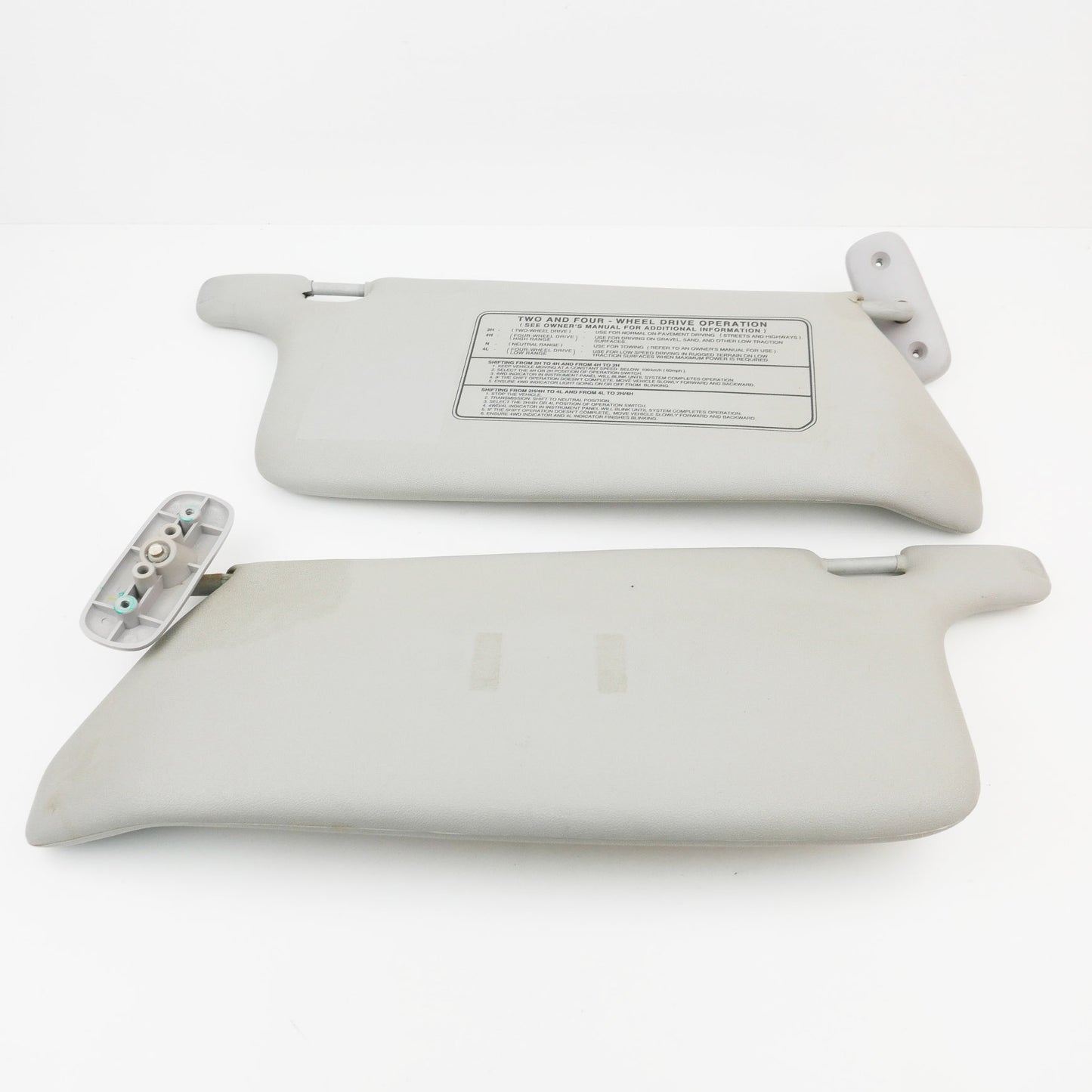Sun Visors LH and RH Light Grey - Fits Holden Rodeo RA 4X4 4JH1 LX 2003-2008