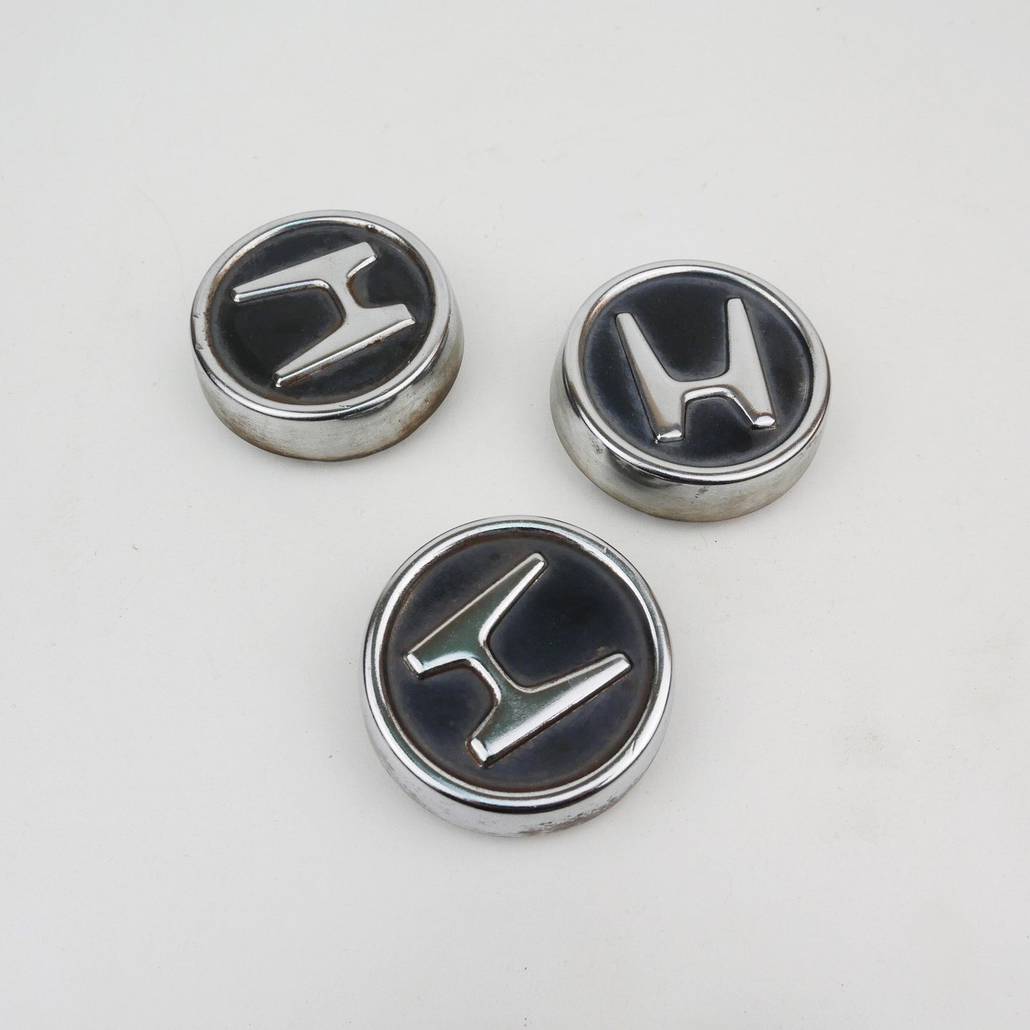 3 x Steel Rim Center Caps 63mm Hub - Fits Honda RD1 SUV Gen1 1997-2001