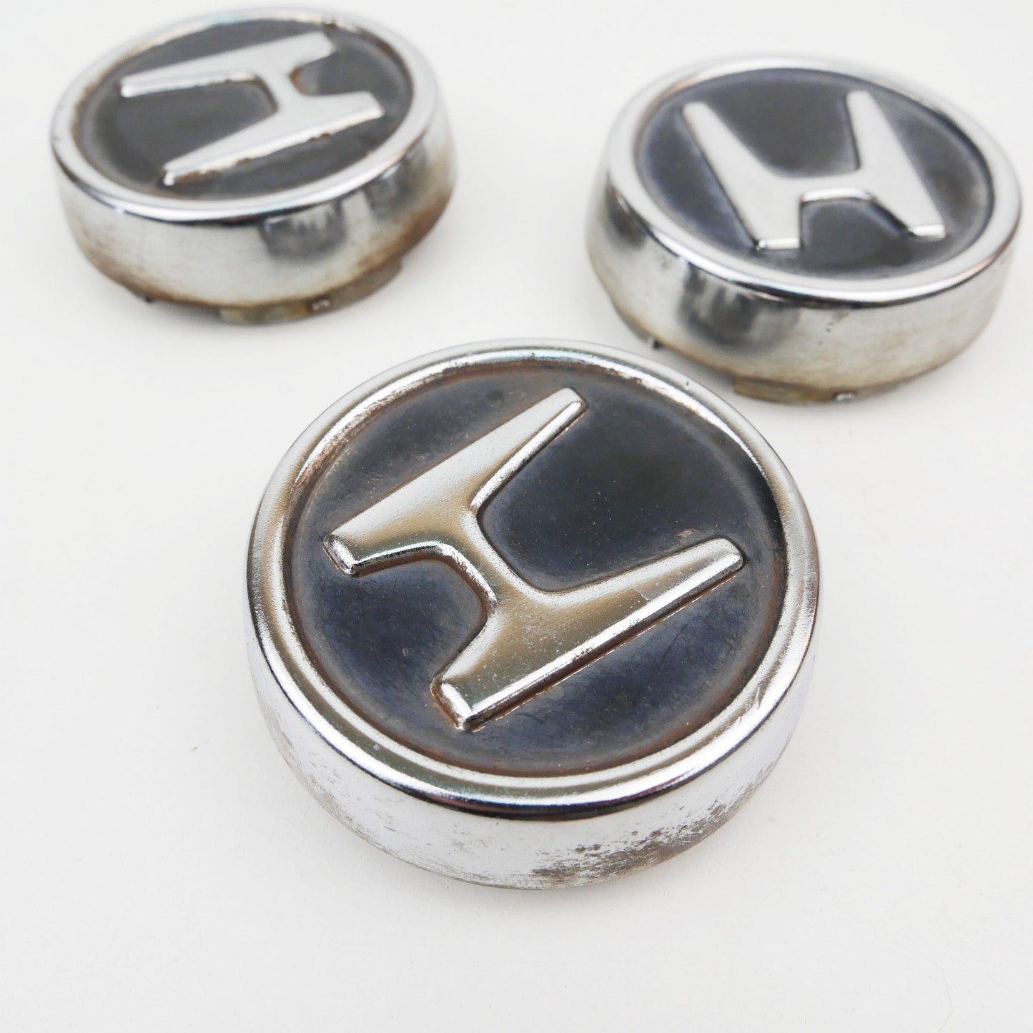 3 x Steel Rim Center Caps 63mm Hub - Fits Honda RD1 SUV Gen1 1997-2001