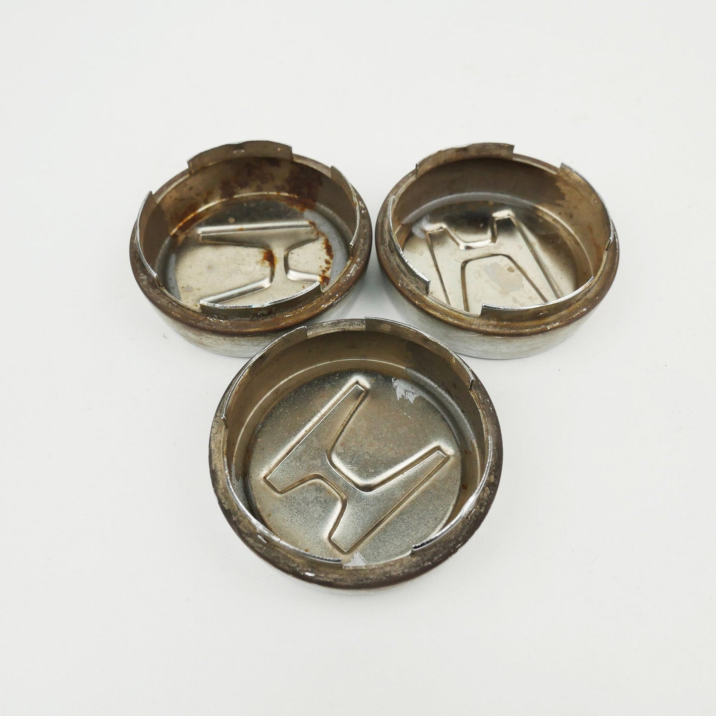 3 x Steel Rim Center Caps 63mm Hub - Fits Honda RD1 SUV Gen1 1997-2001