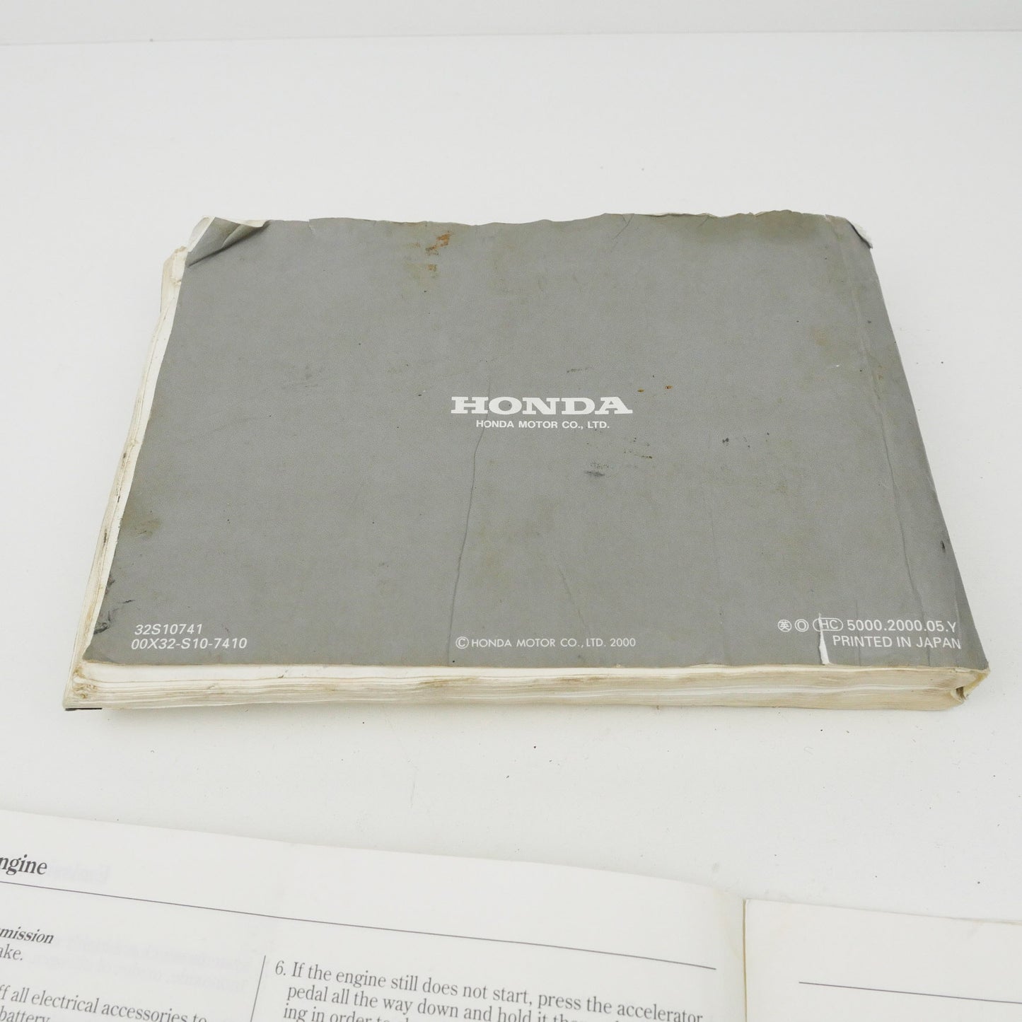 Owners Manual - Fits Honda RD1 SUV Gen1 1997-2001